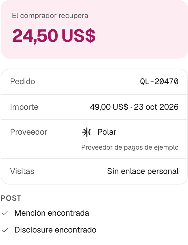 Primero, el pedido